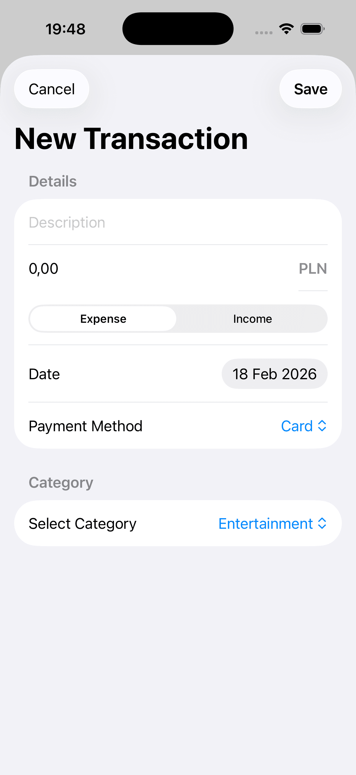 FinanceTracker AI iOS App screenshot 3